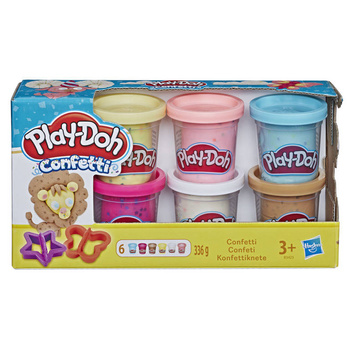 Play-Doh Play-Doh pack de 6 tubes avec confettis B3423