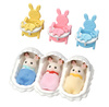 Sylvanian Families Bunnies Triplets with Chocolate Ears 05532