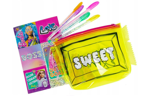 Barbie pencil case with school supplies 99-0052 51459