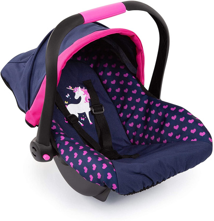 Car seat with visor navy blue/dark pink 67954