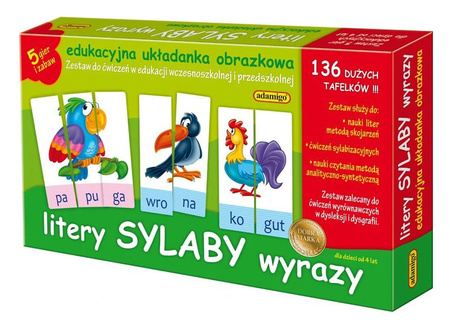 Educational puzzle - letters, syllables, words 06076