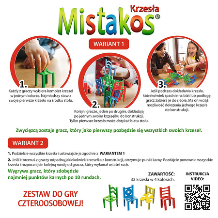 Jeu de chaise Mistakos pour 4 personnes 02074