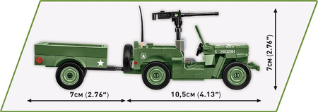 COBI HC Seconde Guerre mondiale Willys MB et remorque 200kl 2297