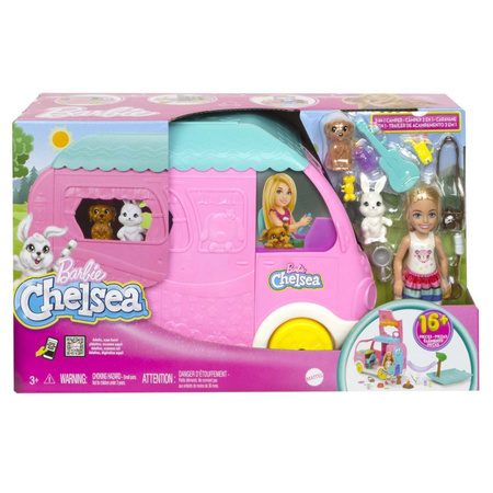 Barbie Camper Chelsea Set 2en1 HNH90 - Cadeau parfait pour les enfants