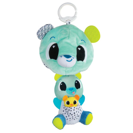 Lamaze Pendentif Ours en Peluche 3en1 L27469 - Jouet Educatif pour Bébé