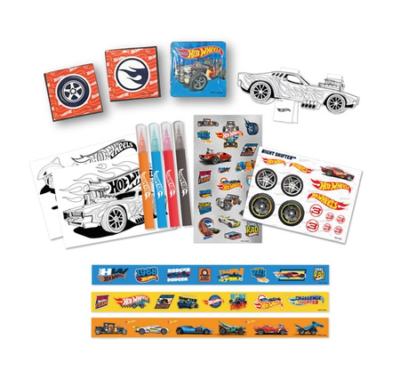 Ensemble créatif Hot Wheels avec marqueurs pour enfants BTHW-C10