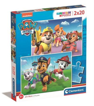 Clementoni Puzzle 2x20 SuperKolor Paw Patrol 24800 - Puzzles for children