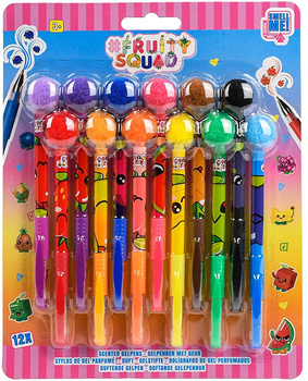 Scented pens with pompoms - set of 12 FS60384