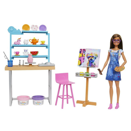 Barbie Art studio set + HCM85 doll