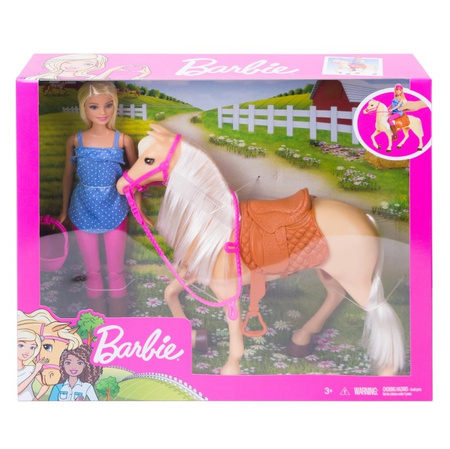 Poupée Barbie + cheval de base FXH13