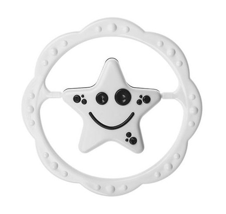 TULLO Rattle black and white star for babies 71568