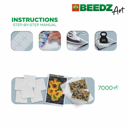 SES BEEDZ Press beads. Sunflowers 06003