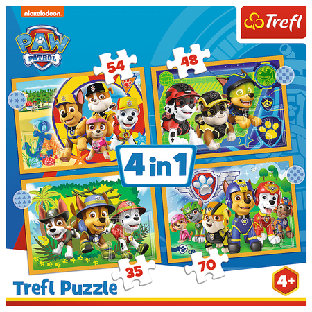 Puzzle 4 en 1 Holiday Paw Patrol pour enfants 34395