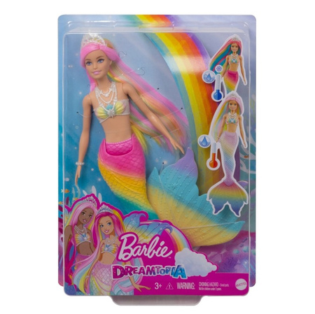 Barbie Sirène Transformation Arc-en-ciel GTF89