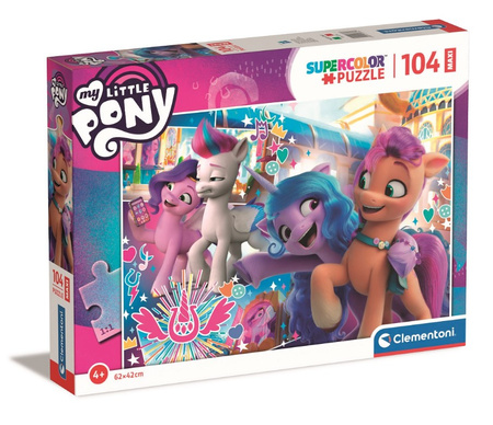 Clementoni Puzzle 104 Maxi SuperKolor Mon Petit Poney 23764