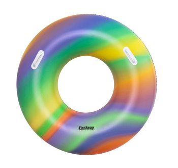 BESTWAY Rainbow swimming ring with handles 119cm B36352