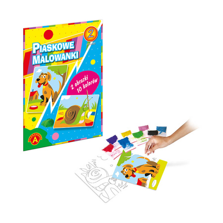 Livre de coloriage de sable pour enfants - chien et escargot 14006