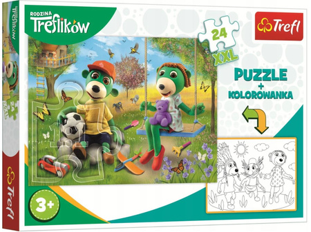 Puzzle with coloring page Treflik family 24 pieces 90988