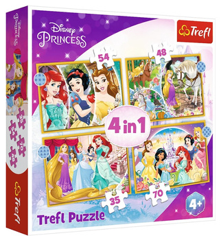 Puzzle 4en1 Princesses Disney 34385