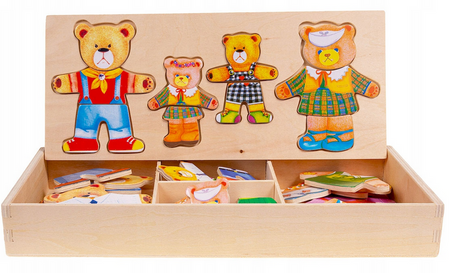 Puzzle en bois 4 ours ANEK Smily Play SPW83594 35941