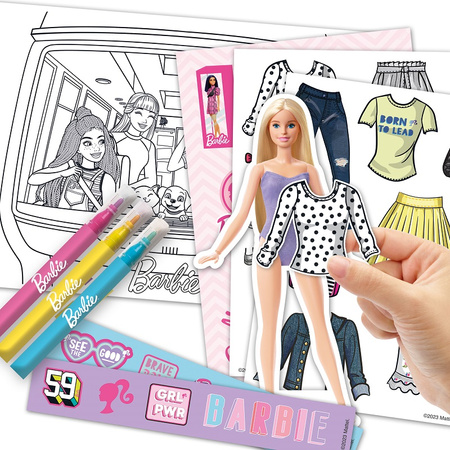 Ensemble créatif Barbie avec autocollants pour enfants BA85749