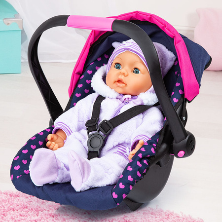 Car seat with visor navy blue/dark pink 67954