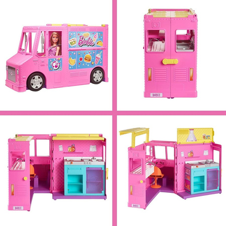 Barbie Food truck + GWJ58 doll family