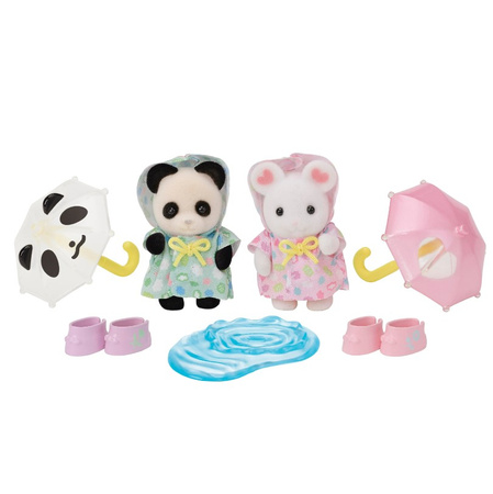 Promenade SYLVANIAN avec parapluies Baby Duo 05748