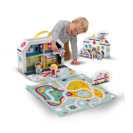 SES Creative Fun in Hospital suitcase + mat for cars 18012