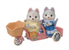 SYLVANIAN Families Husky dogs on a bike 05637