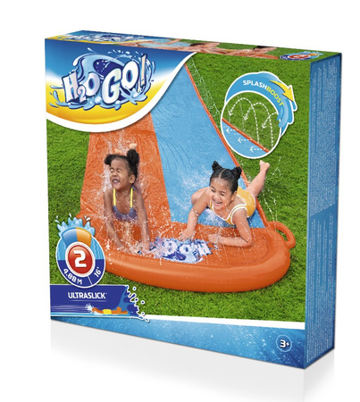 Toboggan aquatique double avec arroseurs BESTWAY 488cm B52328 69085