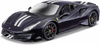 Bburago Ferrari 488 Pista bleu avec rayures argentées 1:24 26026