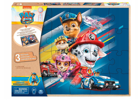 SPIN Paw Patrol wooden puzzle 3x24 6028789