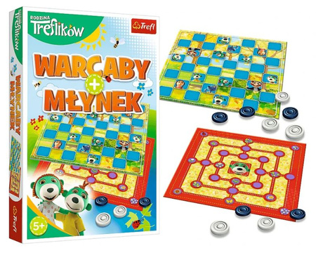 Game Checkers Młynek Trefliki 01920