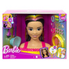 Tête coiffante Barbie néon avec cheveux noirs HMD81