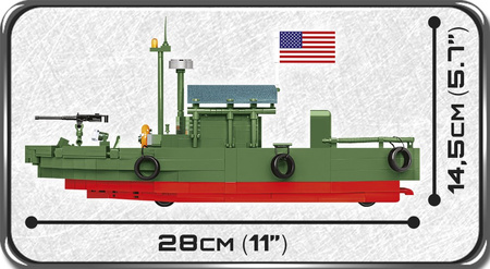 Historical Collection VietnamWar Patrol Boat River MKII 618 bricks 2238