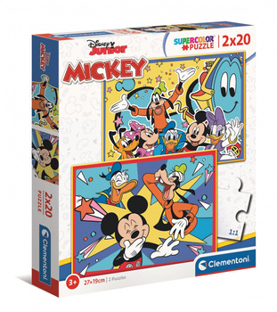 Clementoni Puzzle 2x20 SuperKolor Mickey Mouse 24791