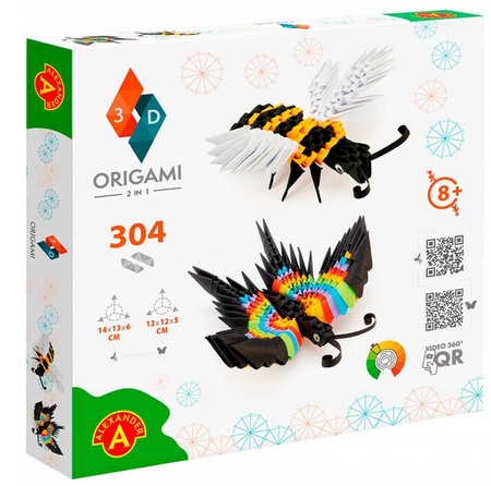 Origami 3D 2en1 papillon abeille 25668