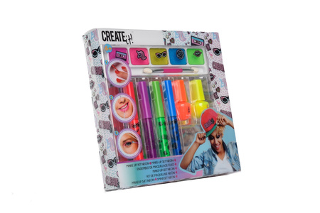 Créez-le ! Set de maquillage néon 84165