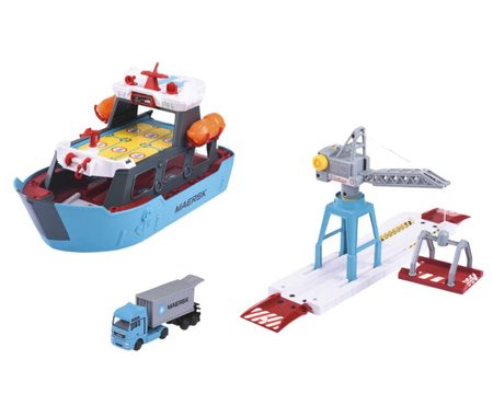 Coffret de transport Majorette Maersk avec voiture 205-0039