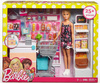 Barbie supermarket set with FRP01 doll - children's store