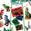 Creative set: Dinosaurs plaster casts, beads and scratch cards 01409 14094