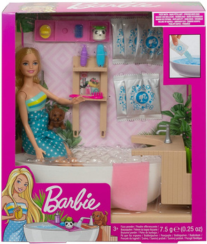 Ensemble de relaxation pour le bain de poupée Barbie GJN32