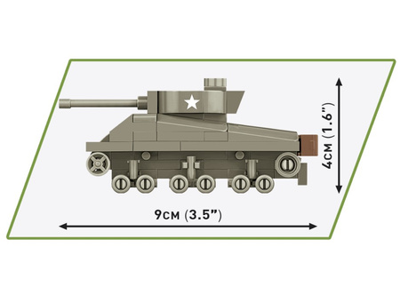 COBI HC WWII tank M4A3 Sherman 103kl 3089 - model for assembly