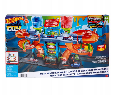 Hot Wheels City Crazy méga lave-auto + voiture HDP05