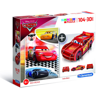 Puzzle 104 + 3D Cars 20160