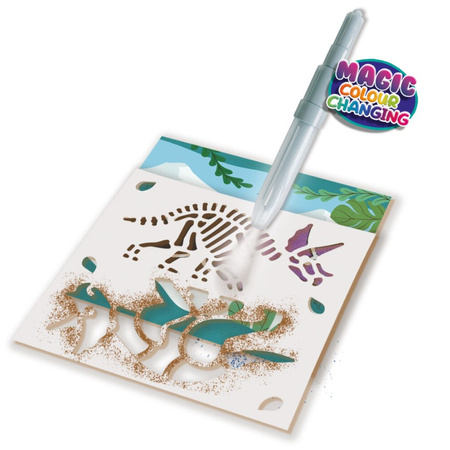 Dinosaur blowing painting for children 14286