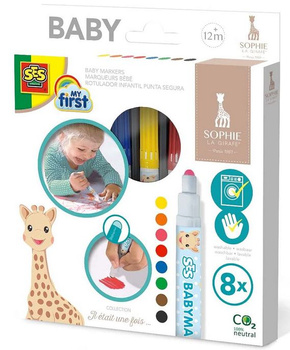 Feutres 8 couleurs Sophie la girafe 14491