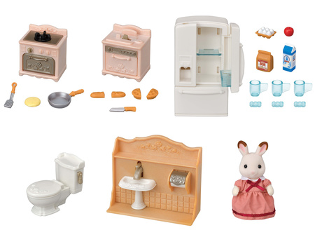 Ensemble complet d'appareils électroménagers Sylvanian Families 05449