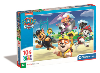 Clementoni Puzzle 104 SuperKolor Paw Patrol 27265 - Puzzle for Children